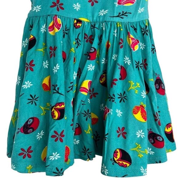 NEW Dot Dot Smile Multicolor Ladybug Blue Cap Sleeve Dress 12-24M - Picture 3 of 8
